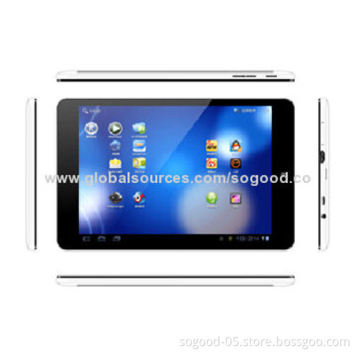 7.85-inch Android Tablet PCs, 1,024*768P TN Capacitive Touch, MTK8312, Dual-core, 1.2GHz